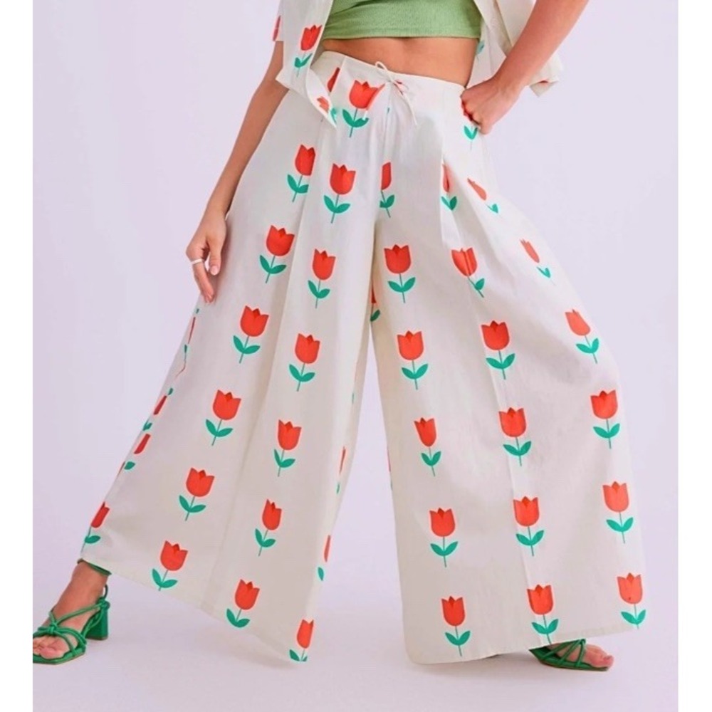 Wild & Pree Vespe Margot Pants Tulip Crush Sz 2xl